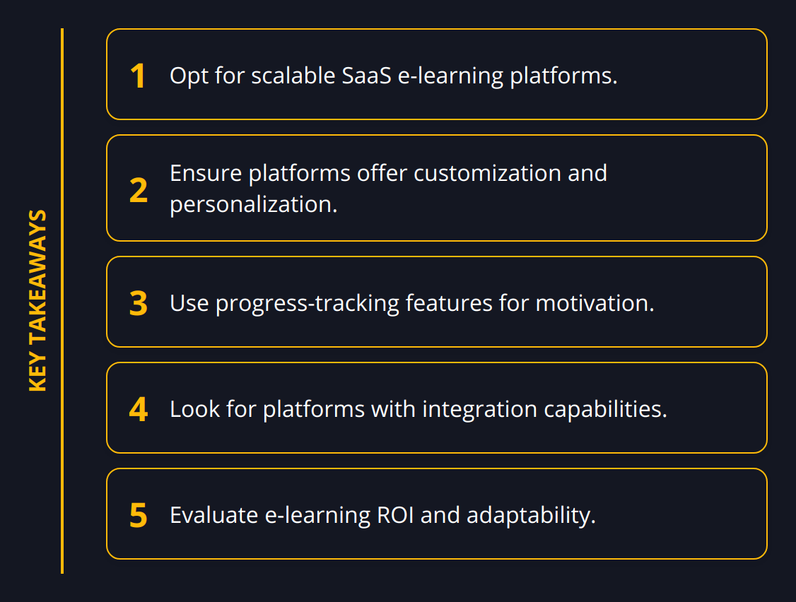 Key Takeaways - SaaS E-Learning Solutions: What You Need to Know