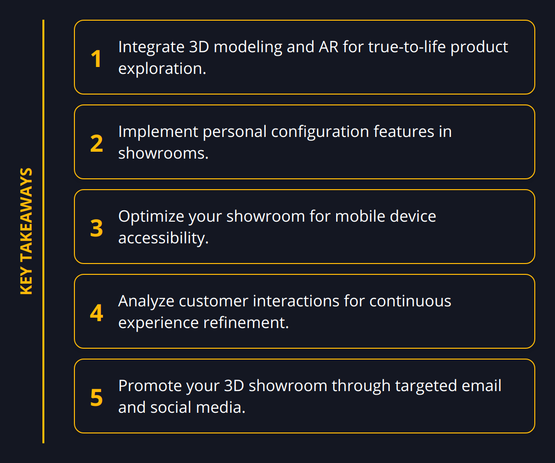 Key Takeaways - Interactive 3D Showrooms: What You Need to Know