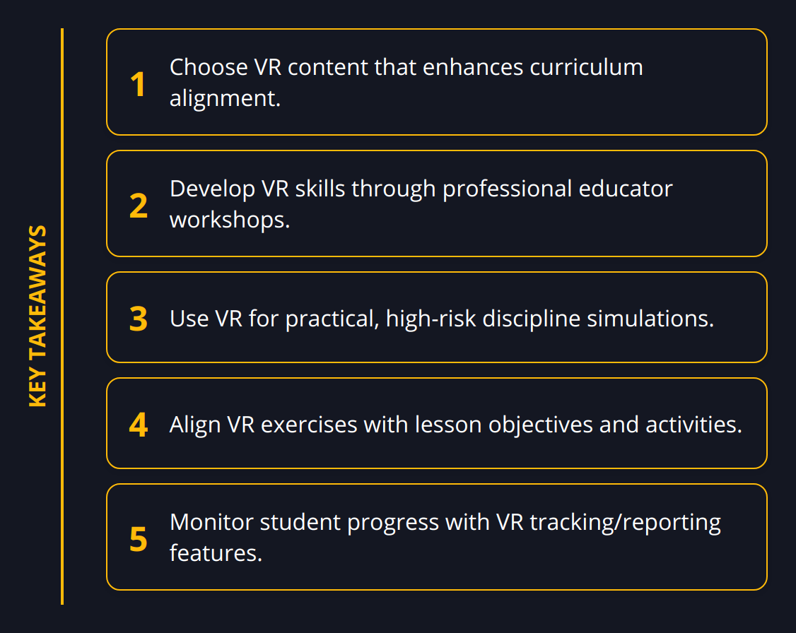 Key Takeaways - Virtual Reality Education: Essential Guide