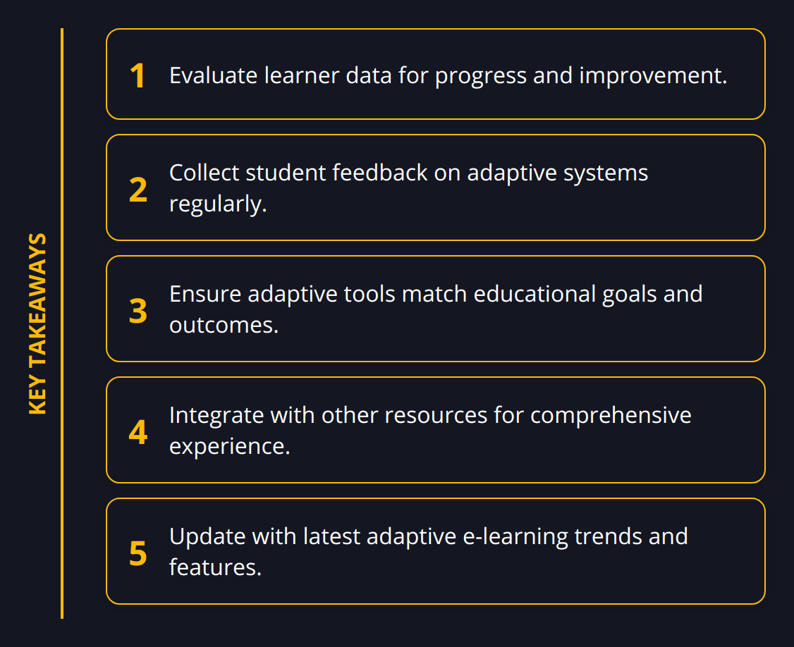 Key Takeaways - How to Personalize Learning Experiences with Adaptive E-Learning Tools