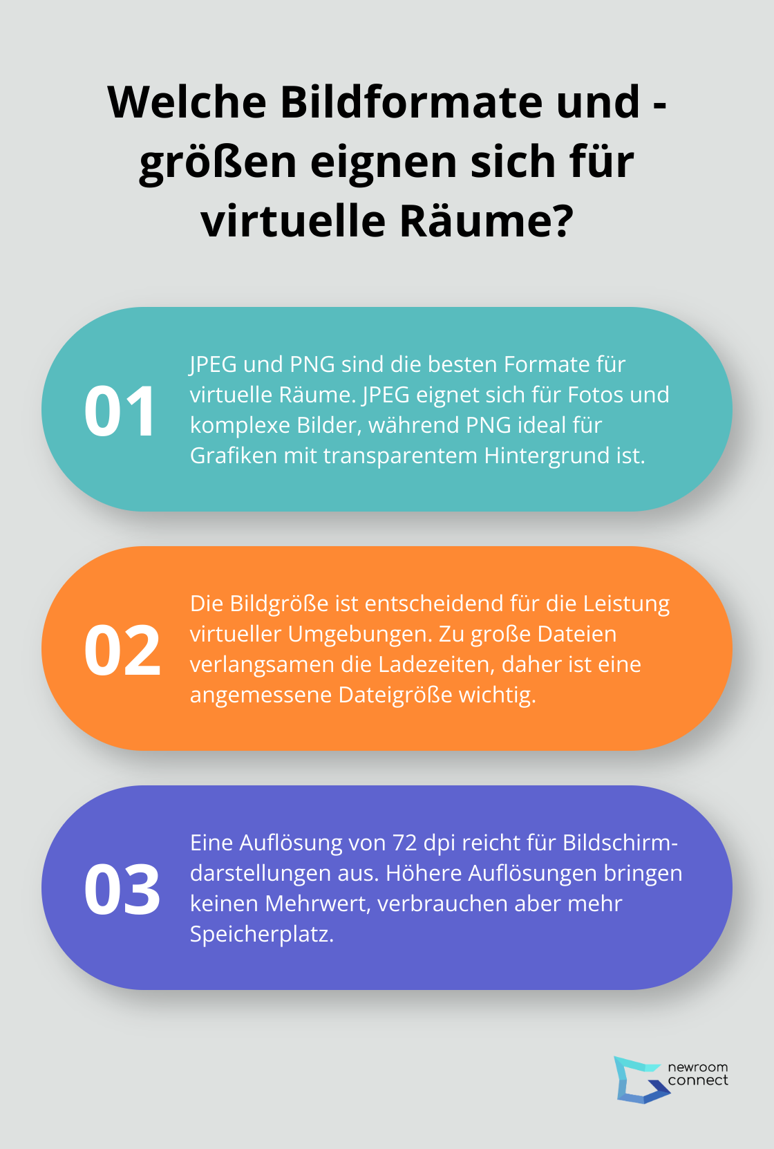 Fact - Welche Bildformate und -größen eignen sich für virtuelle Räume?