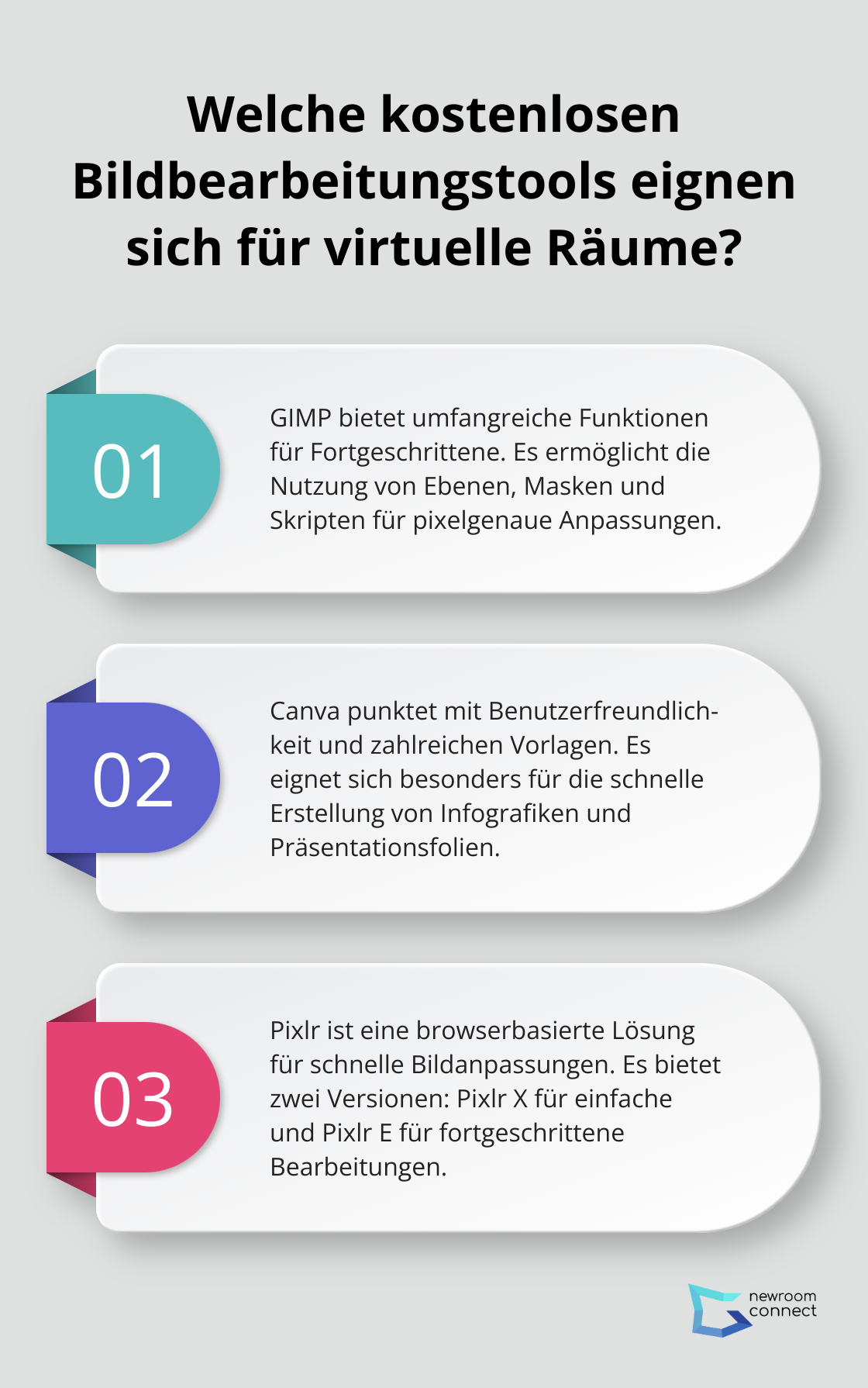 Fact - Welche kostenlosen Bildbearbeitungstools eignen sich für virtuelle Räume?