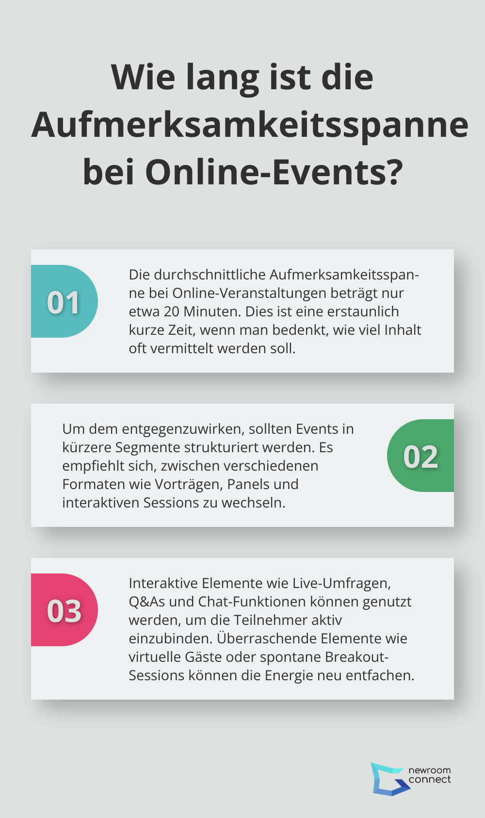 Fact - Wie lang ist die Aufmerksamkeitsspanne bei Online-Events?