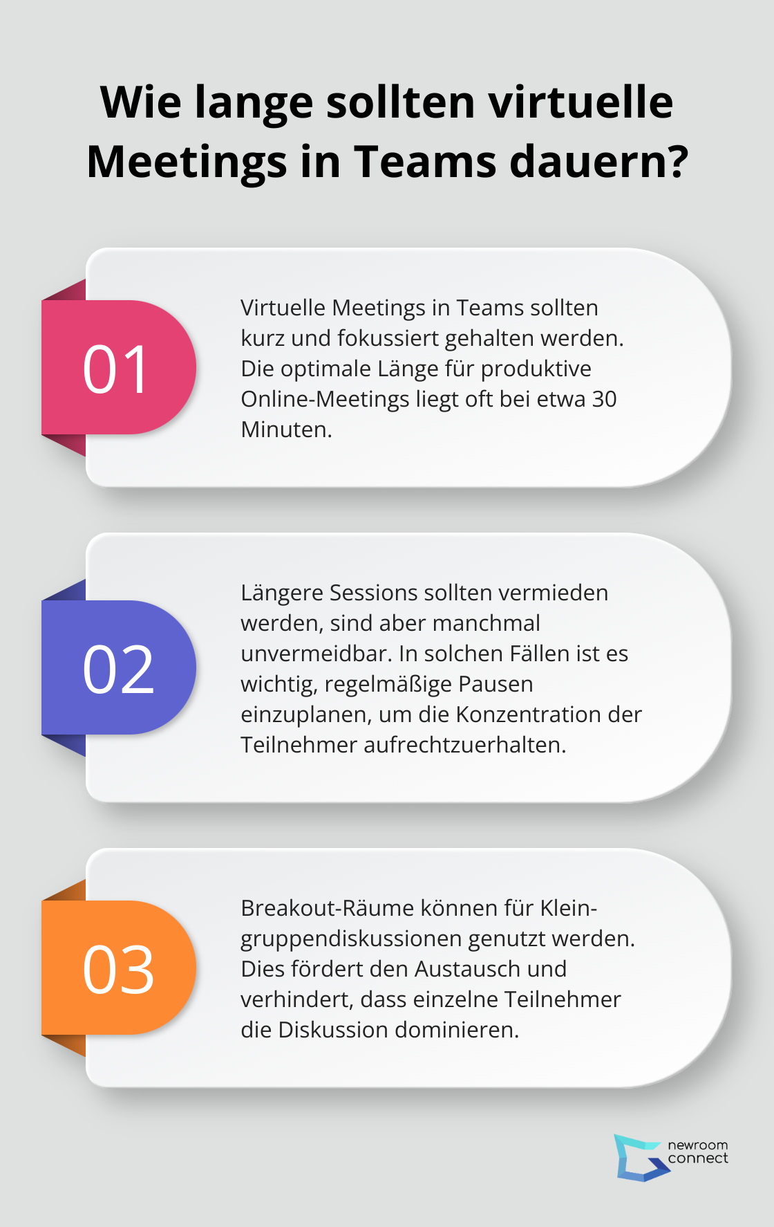 Fact - Wie lange sollten virtuelle Meetings in Teams dauern?