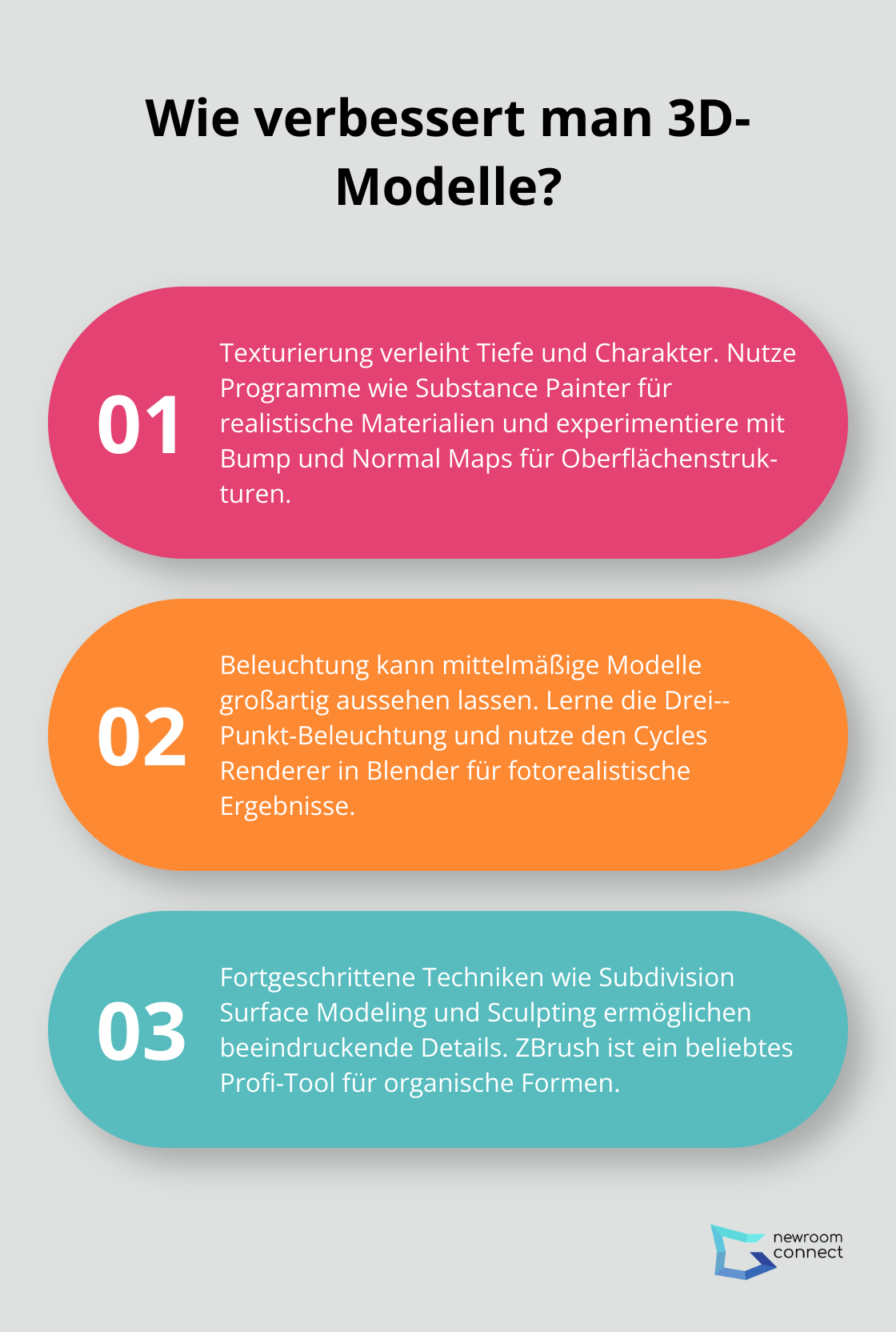 Infographic: Wie verbessert man 3D-Modelle? - 3d modelle selber erstellen