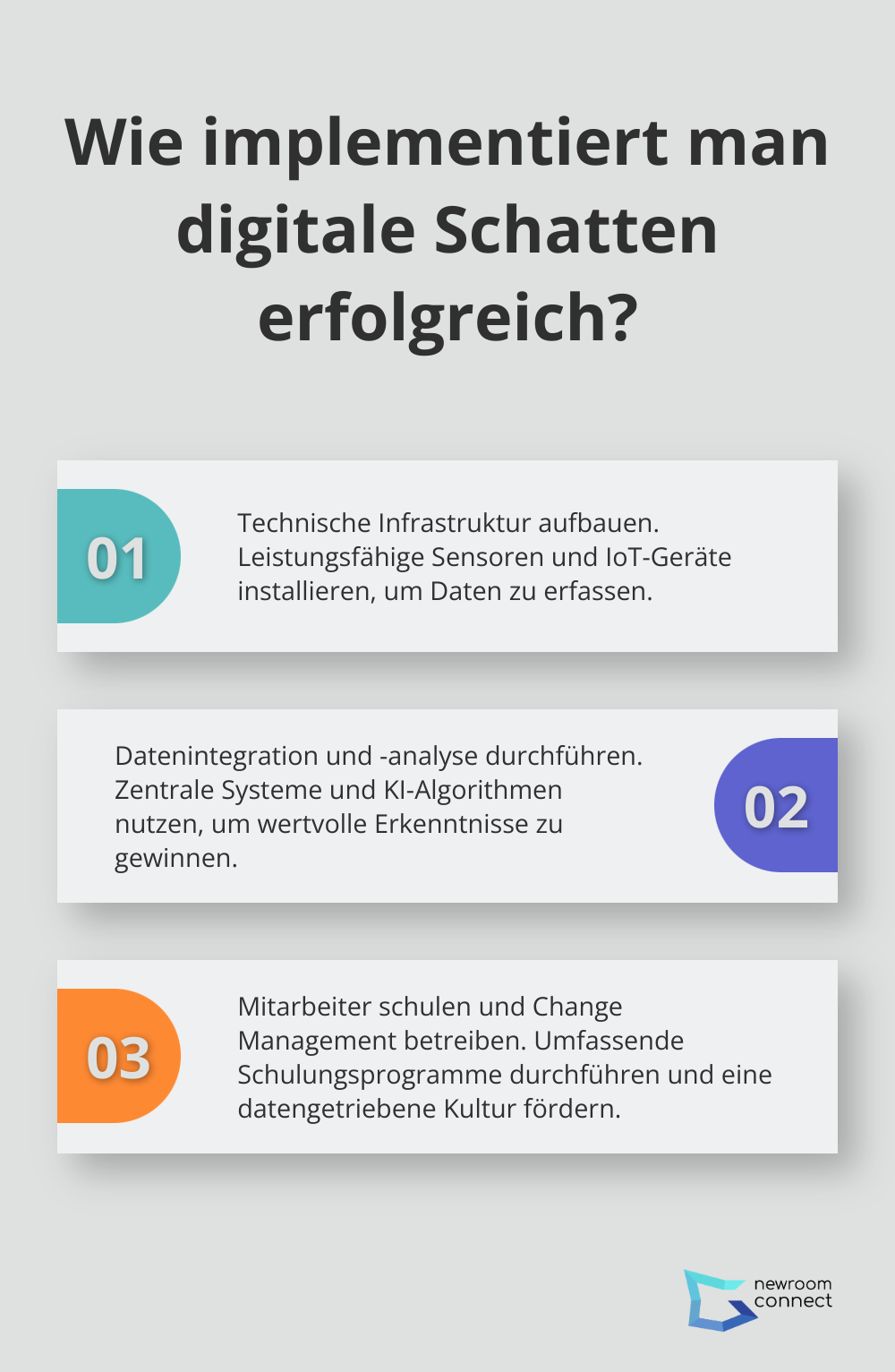 Infographic: Wie implementiert man digitale Schatten erfolgreich?