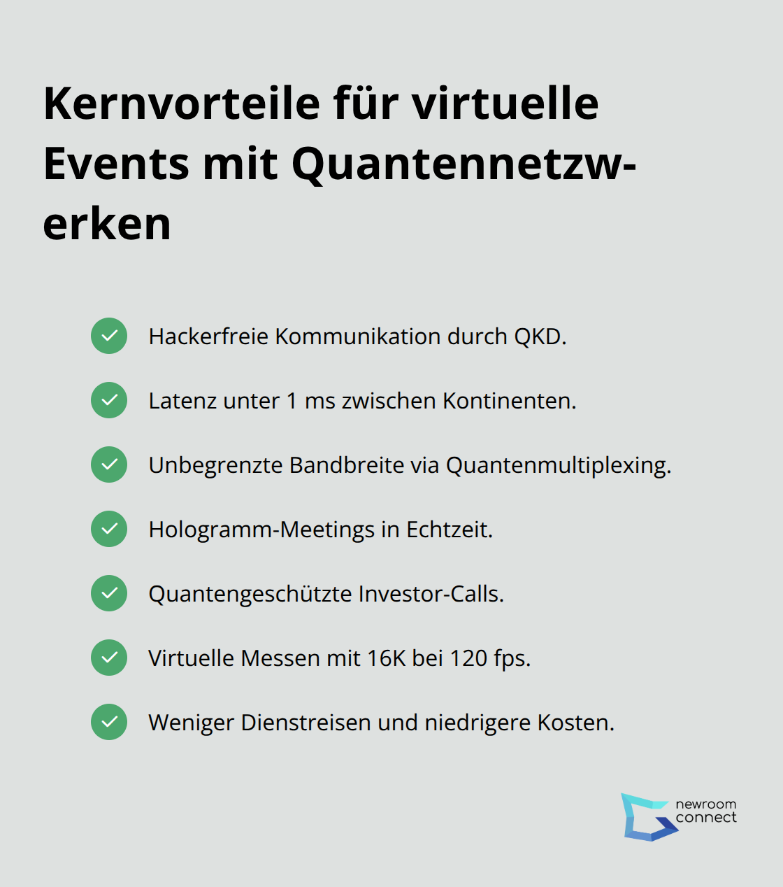 Checkliste der wichtigsten Vorteile für Eventbetreiber - Quantum Networking