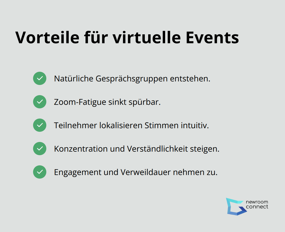 Wichtigste Nutzen von Spatial Audio für Meetings und Veranstaltungen