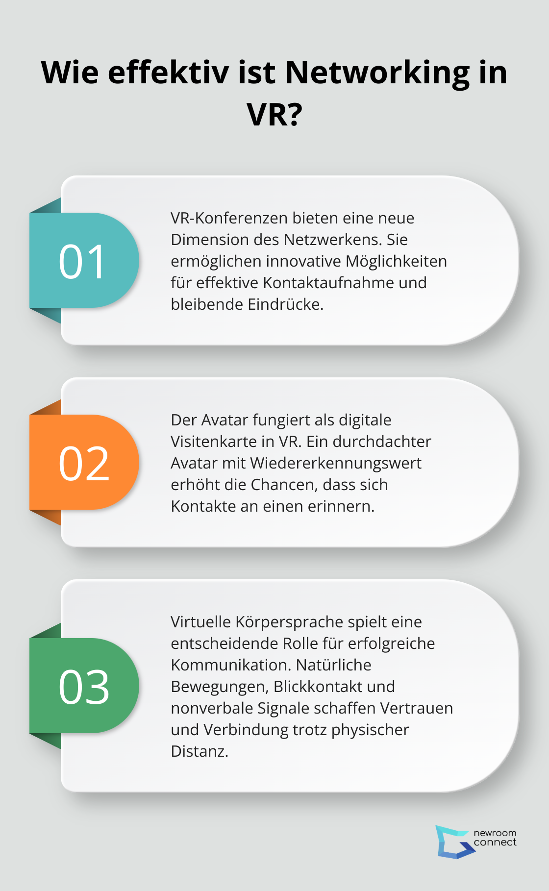 Infographic: Wie effektiv ist Networking in VR? - VR-Konferenzen