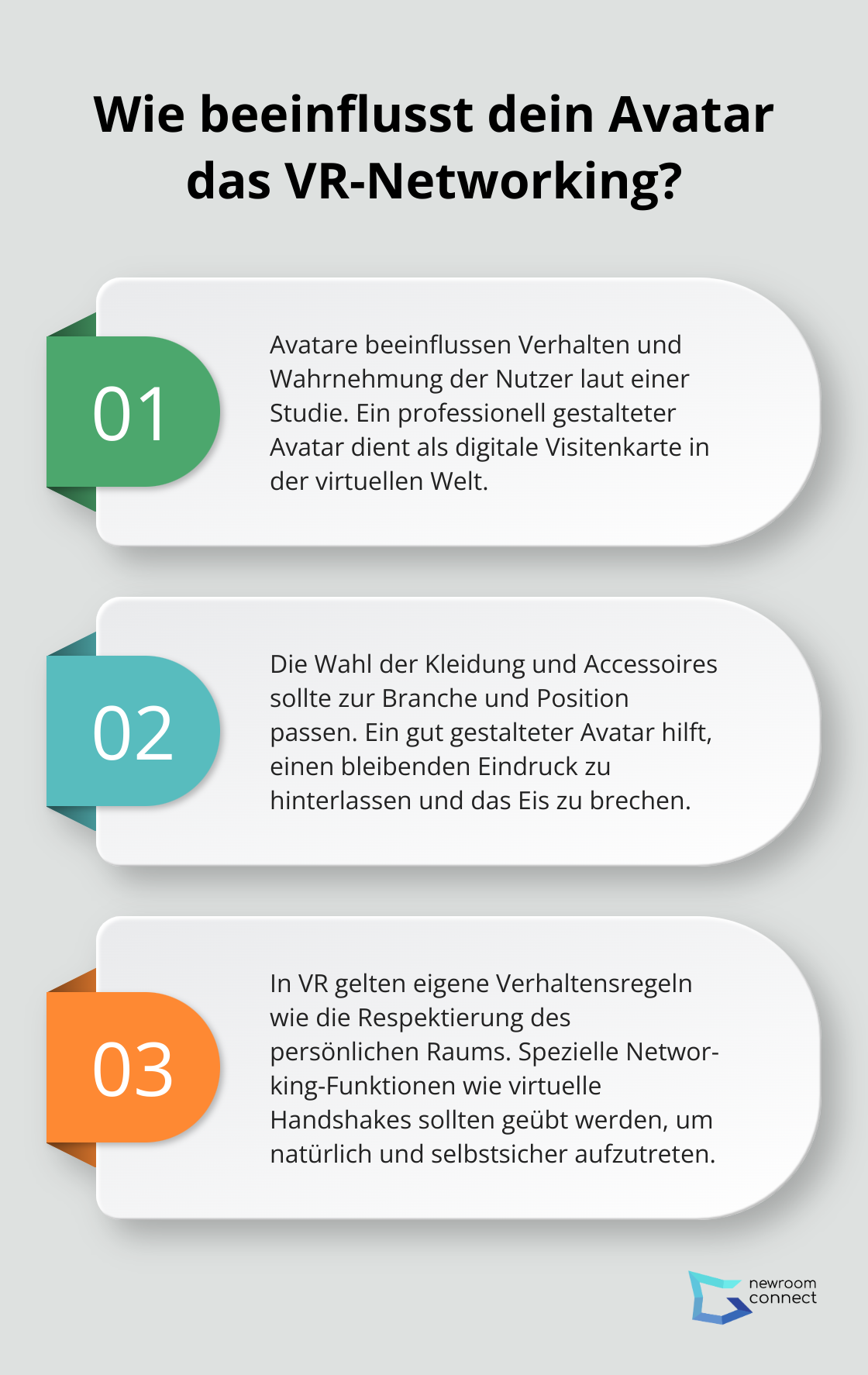 Infographic: Wie beeinflusst dein Avatar das VR-Networking? - VR Networking