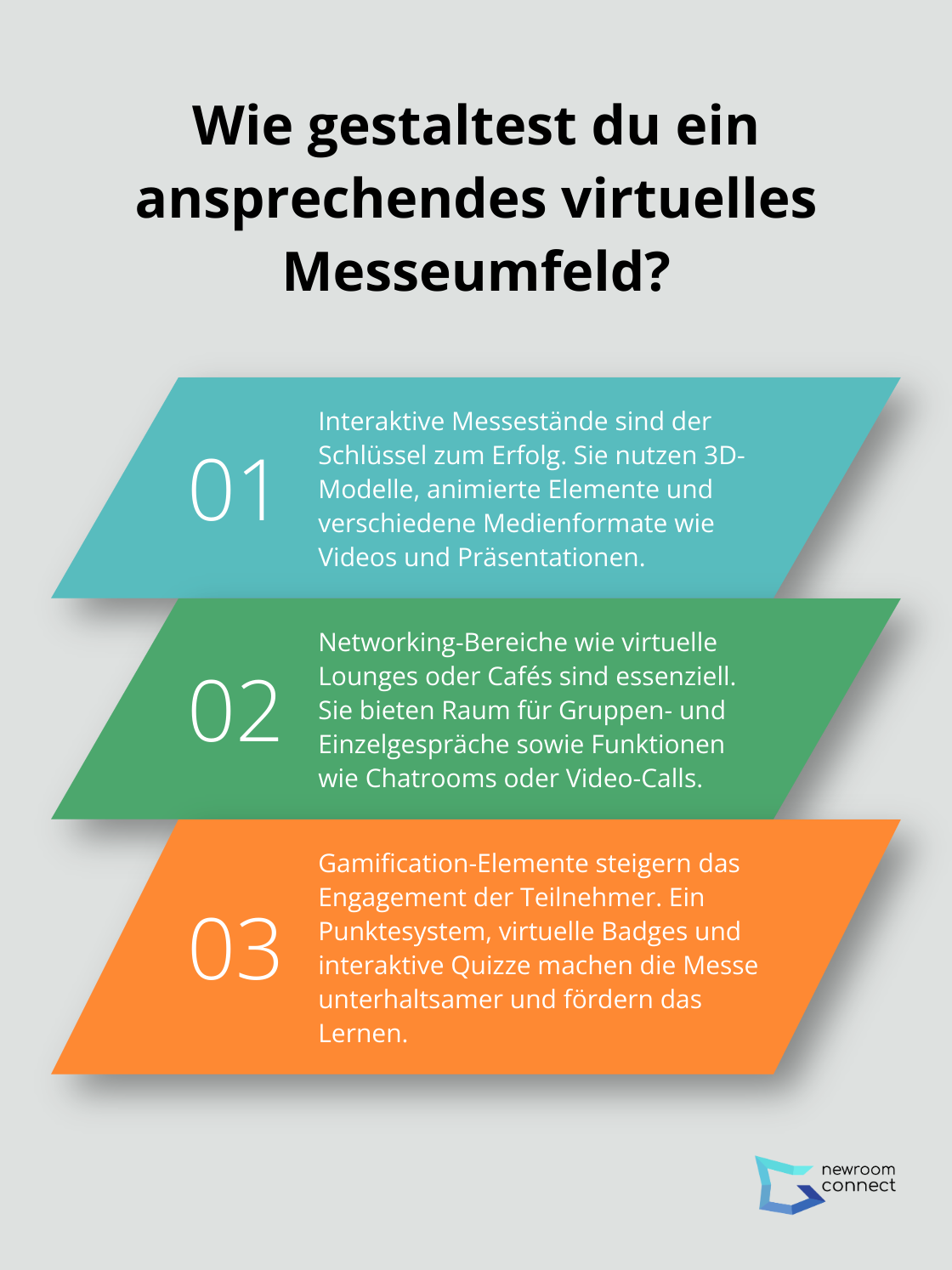 Infographic: Wie gestaltest du ein ansprechendes virtuelles Messeumfeld? - Virtual Career Fair