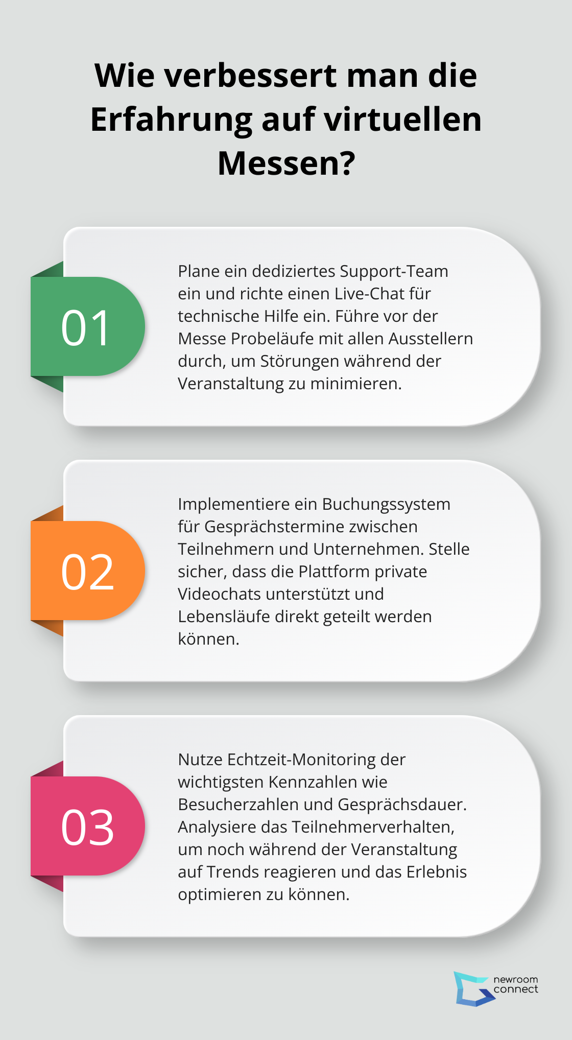 Infographic: Wie verbessert man die Erfahrung auf virtuellen Messen?