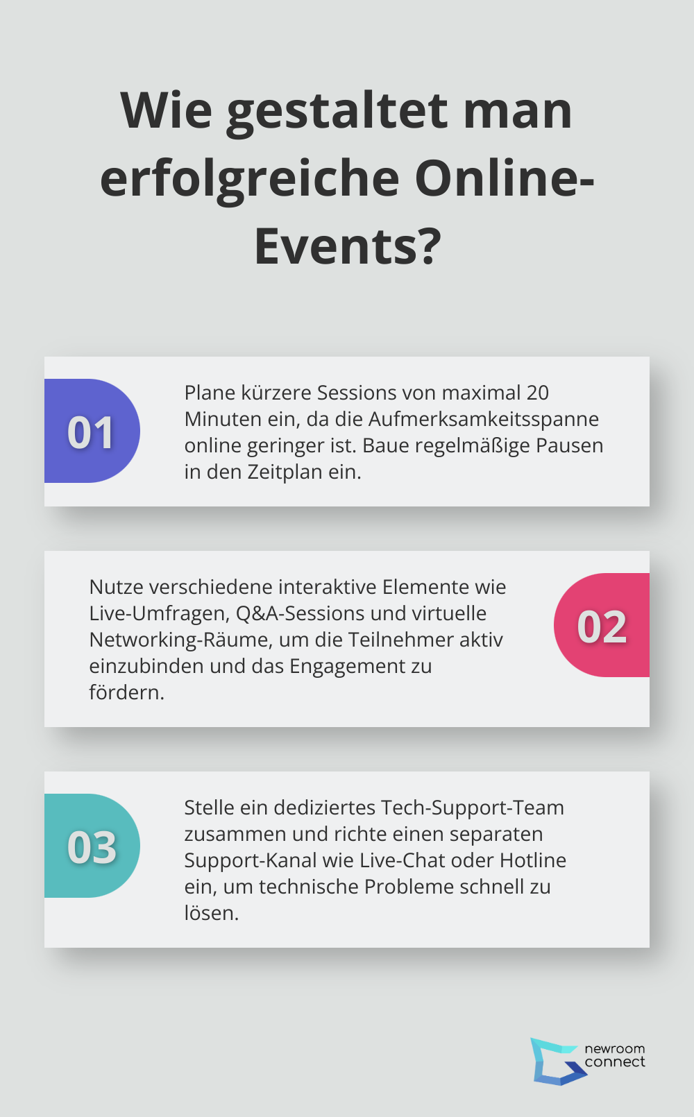 Infographic: Wie gestaltet man erfolgreiche Online-Events?