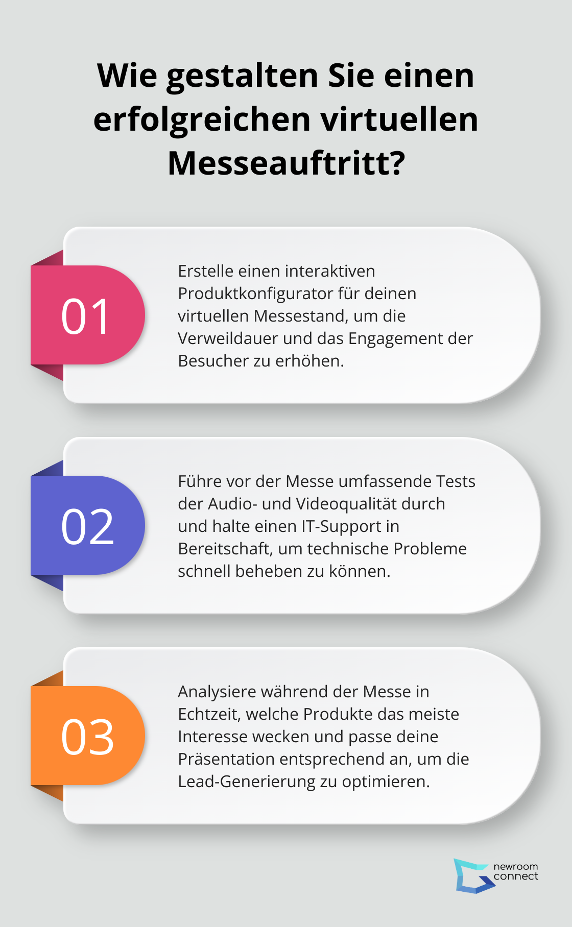 Infographic: Wie gestalten Sie einen erfolgreichen virtuellen Messeauftritt? - Virtual Trade Fairs