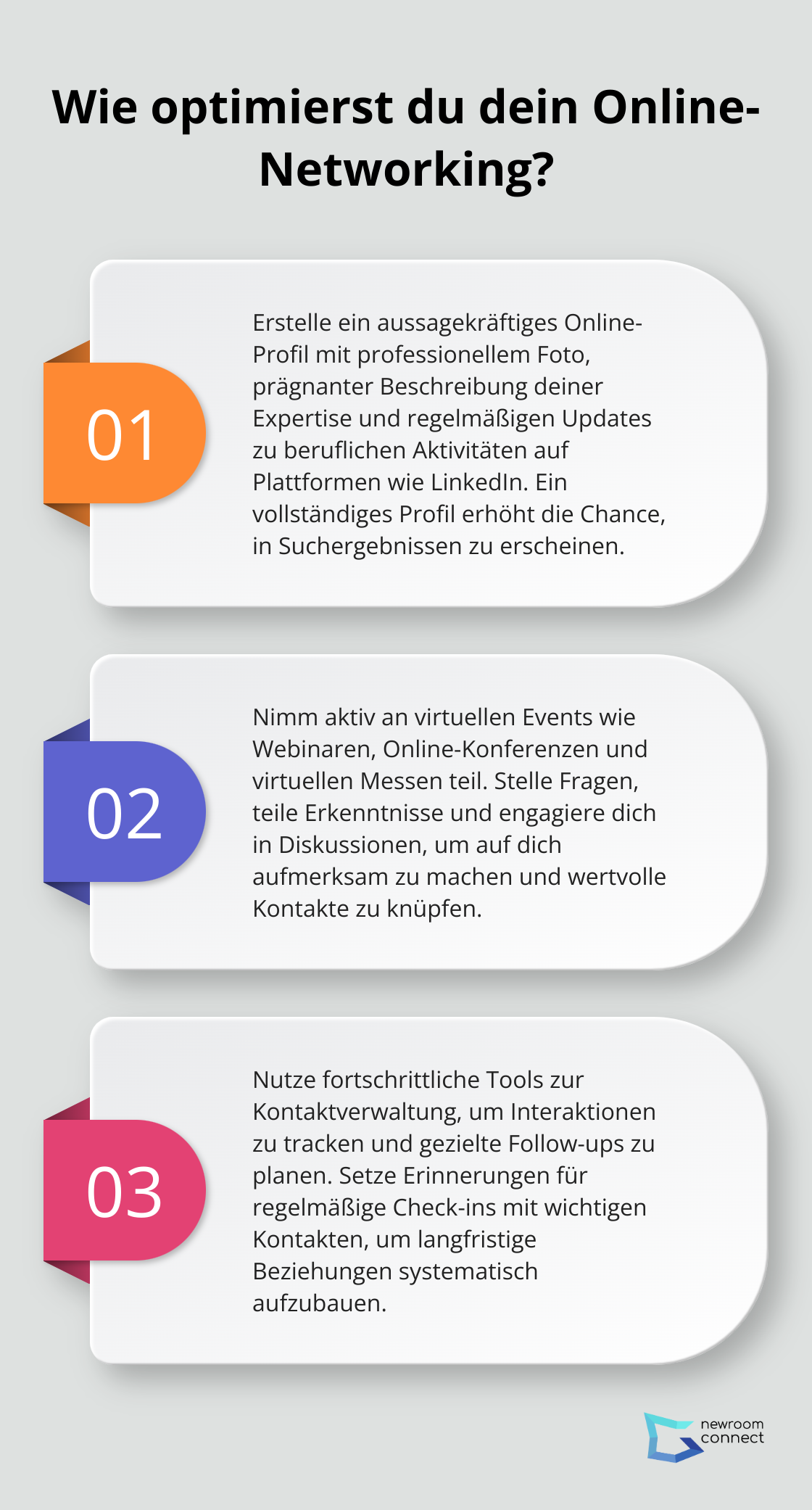 Infographic: Wie baust du dein Online-Netzwerk auf? - virtual business networking events